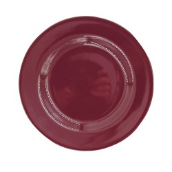 Piatto da dolce in melamina color prugna