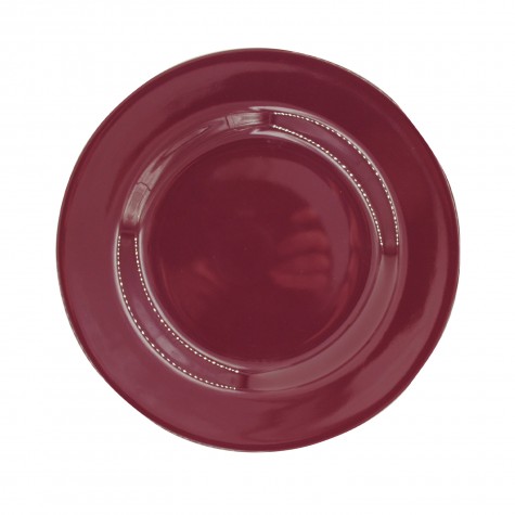 Piatto da dolce in melamina color prugna