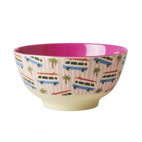Tazza grande da colazione fantasia palme e minivan
