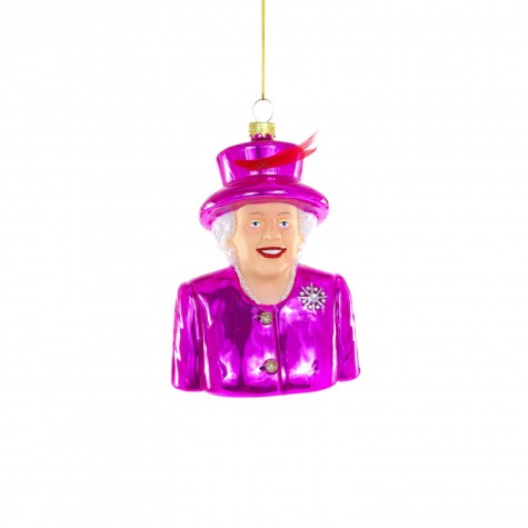 Decorazione a forma di busto Regina Elisabetta fucsia