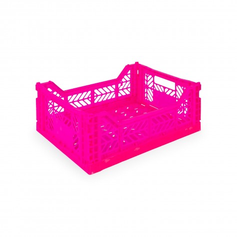 Cesta pieghevole media - Neon pink