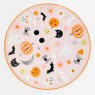 Piatti grandi di carta fantasia icone di Halloween