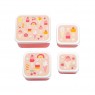 Set di 4 contenitori porta pranzo fantasia gelati