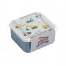 Set di 4 contenitori porta pranzo fantasia veicoli