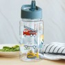 Borraccia in plastica trasparente con veicoli