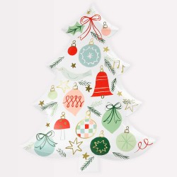 Piatti di carta a forma di albero festivo
