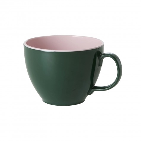 Mug in melamina bicolor verde/rosa