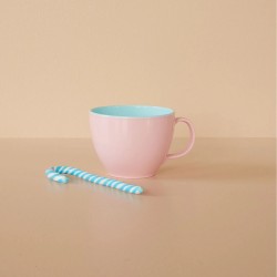 Mug in melamina bicolor rosa/azzurro | Rice 2