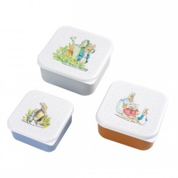 Set di 3 contenitori porta pranzo fantasia Peter Rabbit