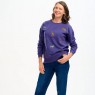 Felpa donna blu navy fantasia safari