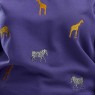 Felpa donna blu navy fantasia safari