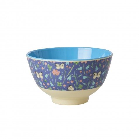 Tazza piccola da colazione in melamina fantasia fiori e farfalle