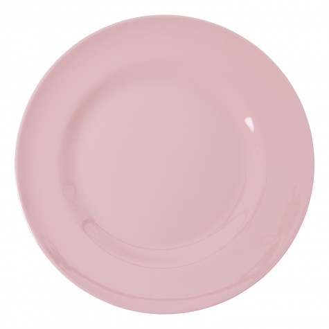 Piatto piano in melamina rosa tenue