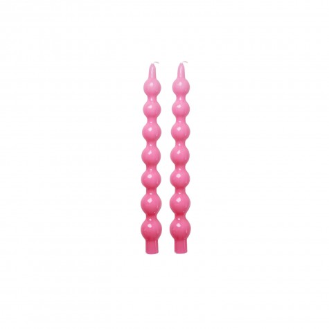 Set di 2 candele rosa curvilinee