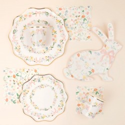 Piattini di carta fantasia floreale elegante Meri Meri 2