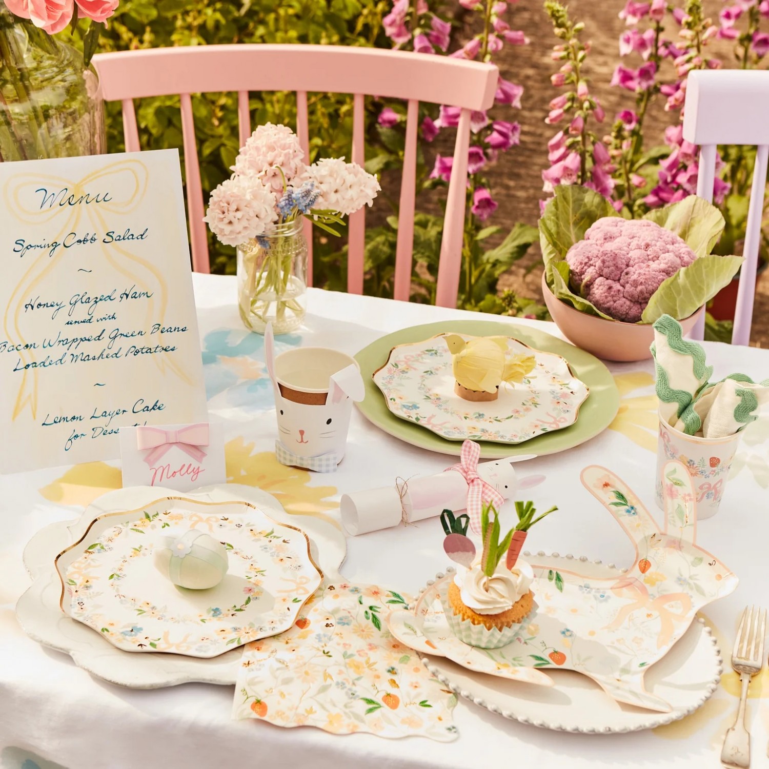 Tovaglioli Di Carta Floreali, Confezione Da 20, 16,5x16,5 Cm, 3 Veli, Fiori Rossi, Blu E Gialli Su Sfondo Bianco