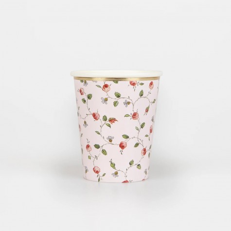 Bicchieri di carta fantasia floreale Laduree Maria Antonietta