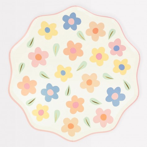 Piatti di carta fantasia Happy Flowers Meri Meri