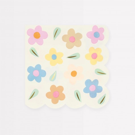Tovaglioli di carta fantasia Happy Flowers Meri Meri