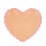 Piatti di carta a forma di cuore in colori pastello assortiti