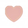 Tovaglioli di carta a forma di cuore in colori pastello