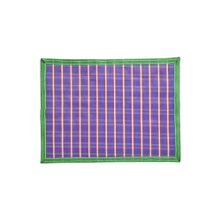 Tovaglietta americana fantasia a righe e bordo verde