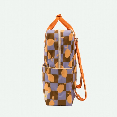 Zaino in materiale riciclato fantasia limoni