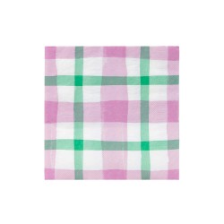 Tovaglioli di carta fantasia tartan viola e verde