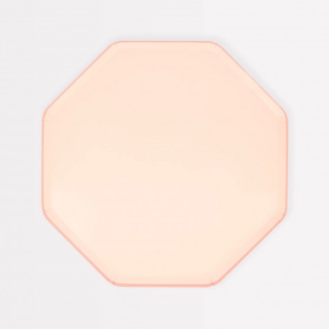 Piattini colorati di carta rosa pastello