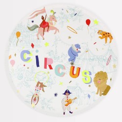 Piatti piani di carta fantasia circo
