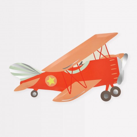 Piatti di carta a forma di aeroplano