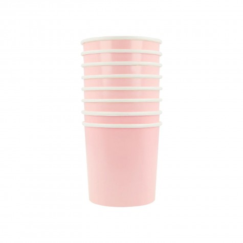 Bicchieri di carta rosa