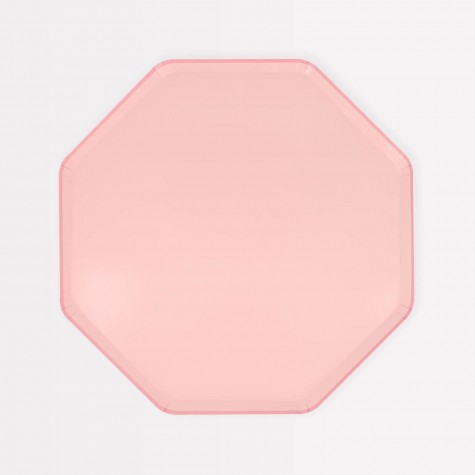 Piattini colorati di carta rosa