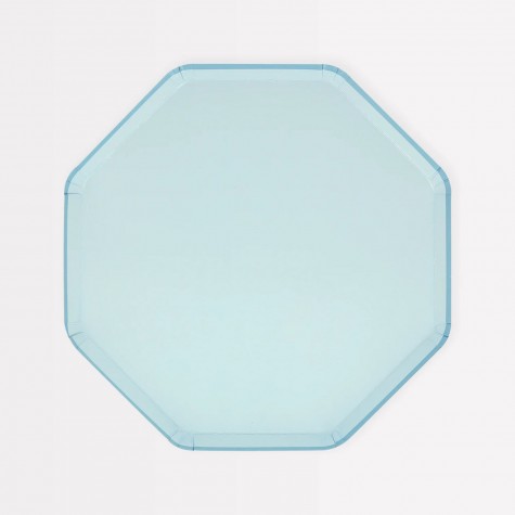 Piattini colorati di carta azzurro cielo