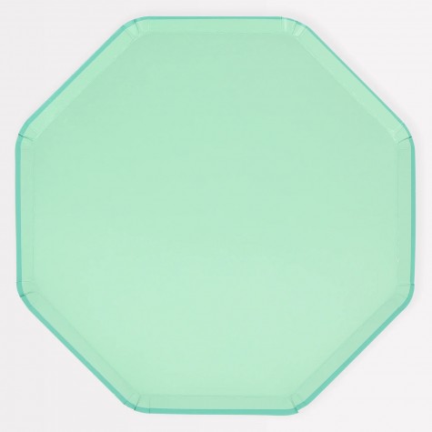 Piattini colorati di carta verde acqua