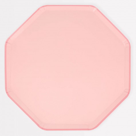 Piattini colorati di carta rosa