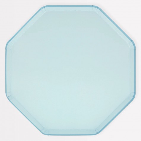 Piattini colorati di carta azzurro
