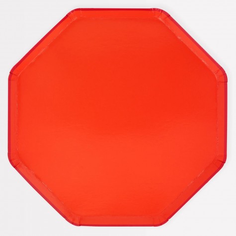 Piattini colorati di carta rosso
