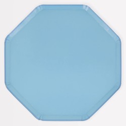Piattini colorati di carta blu fiordaliso