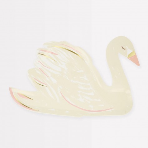 Piatti di carta a forma di cigno