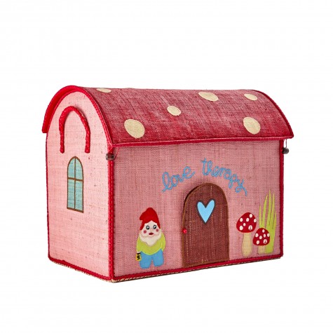 Rice x Love Therapy - Cesta portagiochi rosa fantasia gnomo