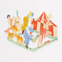 Biglietto a fisarmonica fantasia circo 2