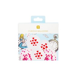 Palloncini fantasia Alice In Wonderland con cuoricini