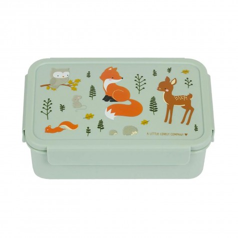 Porta pranzo bento 3 scomparti fantasia amici della foresta