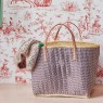 Borsa mare grande fantasia quadretti marroni