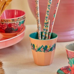 Bicchiere medio in melamina fantasia floreale 2