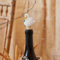 Tappo di sughero da vino con cigno 2