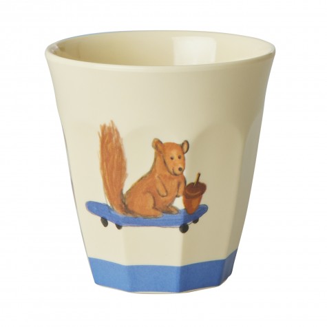 Bicchiere piccolo in melamina fantasia scoiattolo skater