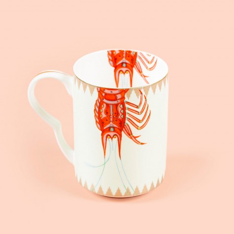 Tazza mug in porcellana con aragosta | Yvonne Ellen
