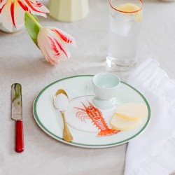 Piatto da dolce in porcellana con aragosta | Yvonne Ellen